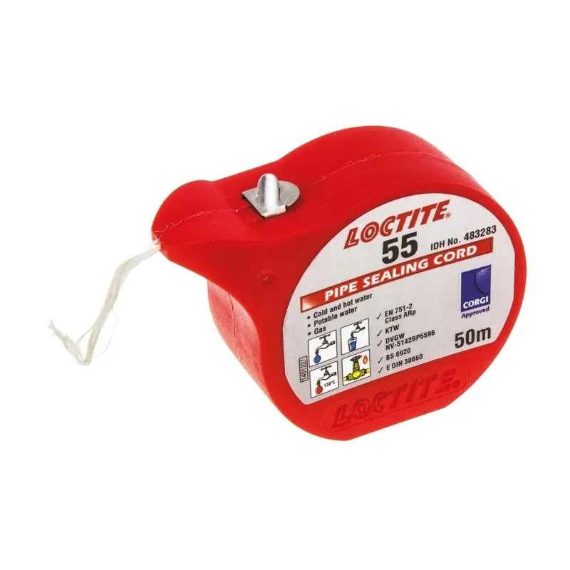 Loctite Pipe Sealant Coated Multifilament Thread for Thread Sealing Spool 150°C 1.25 Spec Gravity 483283