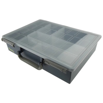 Raaco 6 Cell Polypropylene Compartment Box with Transparent Lid, 78 mm x 338 mm x 261 mm 138611