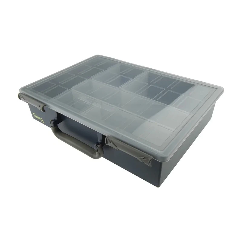 Raaco 6 Cell Polypropylene Compartment Box with Transparent Lid, 78 mm x 338 mm x 261 mm 138611