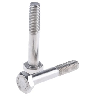 RS PRO Stainless Steel Hex Bolt M10 x 60 mm Plain Finish Grade 304 DIN 931 508-1026