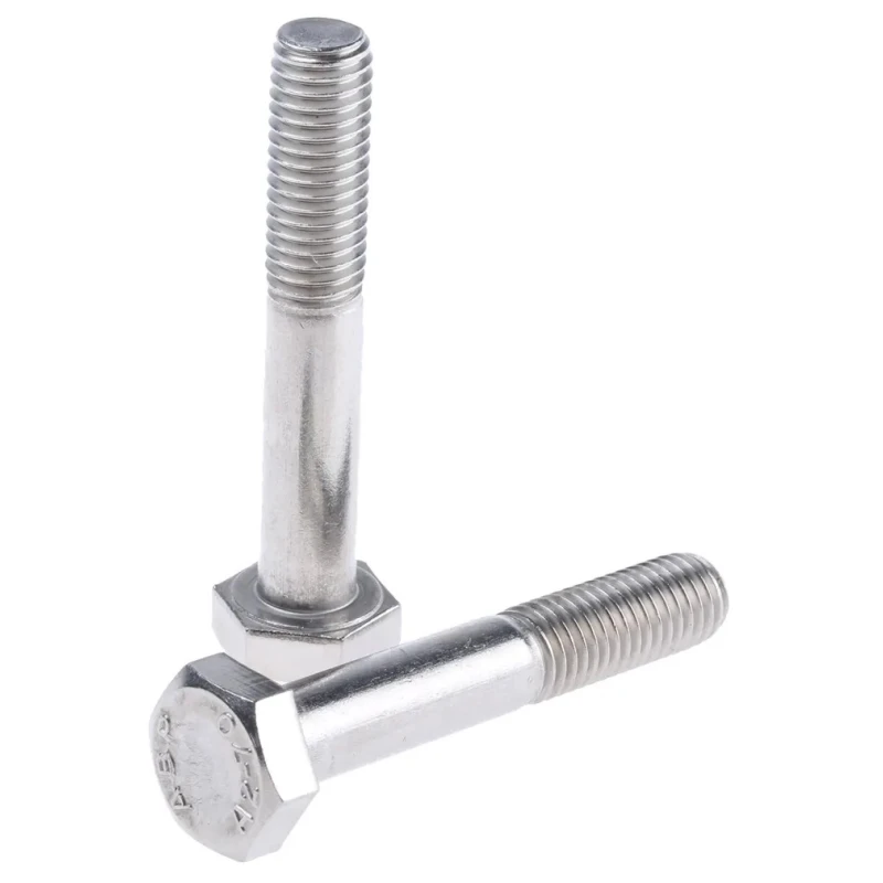 RS PRO Stainless Steel Hex Bolt M10 x 60 mm Plain Finish Grade 304 DIN 931 508-1026