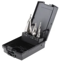 EXACT 3-Piece Step Drill Bit Set for Metal High Speed Steel, 4 mm to 30 mm 07004