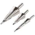 EXACT 3-Piece Step Drill Bit Set for Metal High Speed Steel, 4 mm to 30 mm 07004