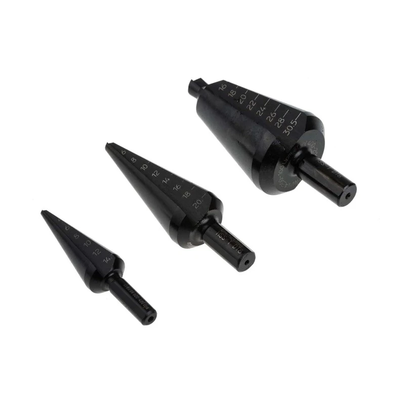 EXACT 3-Piece Step Drill Bit Set for Metal, HSS Bits, 3 mm to 30.5 mm 05209