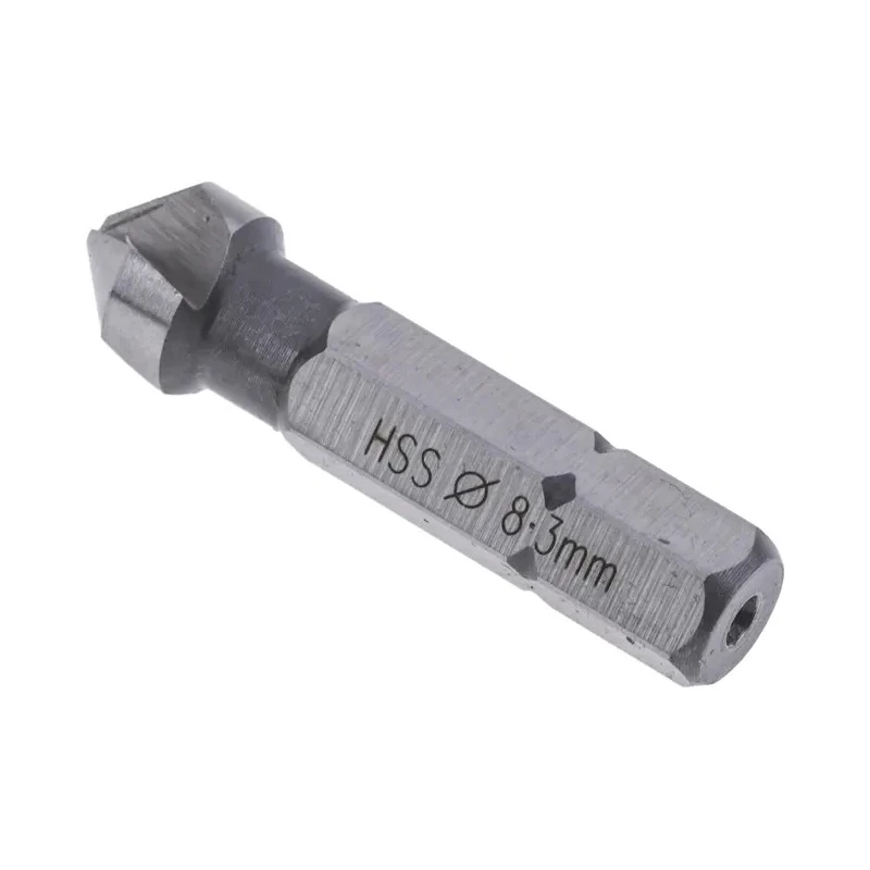 EXACT High Speed Steel Drill Bit 8.3 mm Head Diameter 3 Flutes 90° Countersink Angle 31 mm Length 6.35 mm Shank 05642