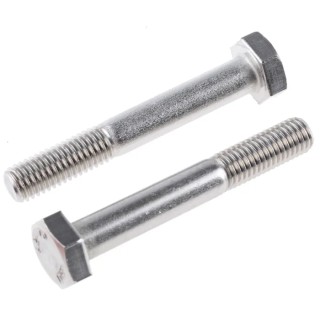 RS PRO Plain Stainless Steel Hex Bolt M10 x 70 mm DIN 931 Thread 304 Grade 508-1048