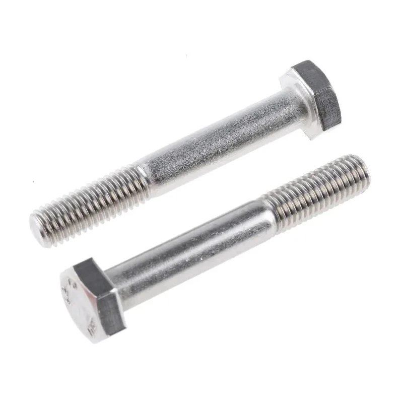 RS PRO Plain Stainless Steel Hex Bolt M10 x 70 mm DIN 931 Thread 304 Grade 508-1048