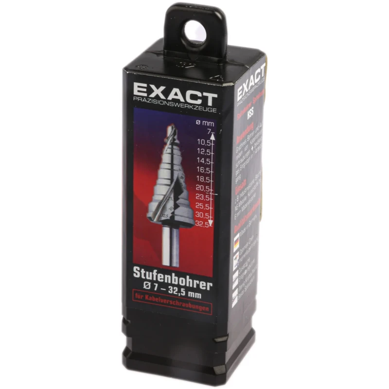 EXACT HSS Drill Bit 7-30.5 mm Diameter Hex Shank with Titanium Aluminium Nitride Finish 05310