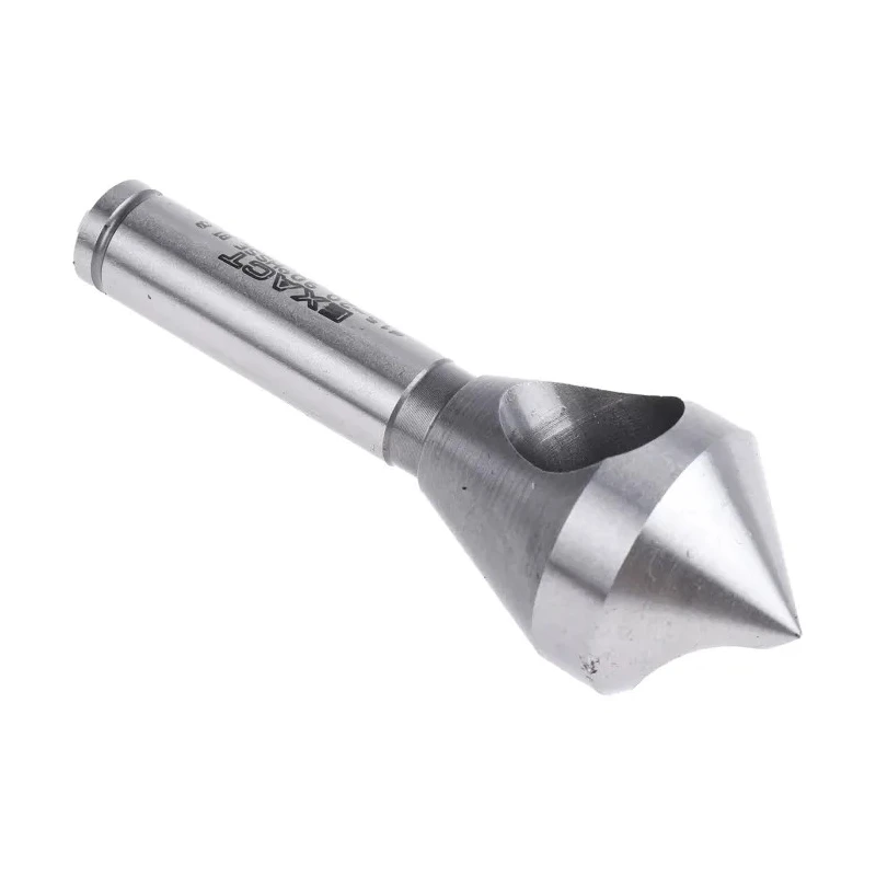 EXACT High Speed Steel-E Countersink Drill Bit Set, 3 Flute, 90° Angle, 10mm Shank Diameter, 4 Pieces 05426