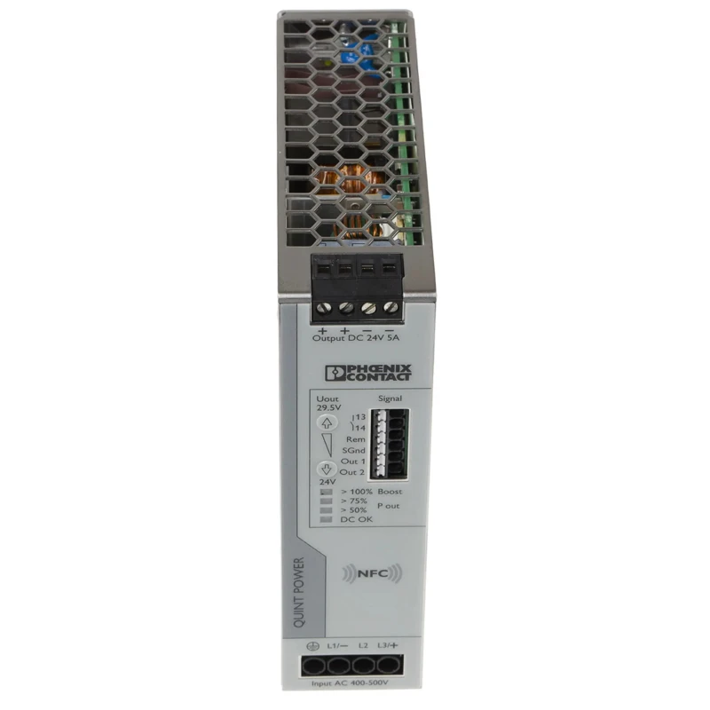 Phoenix Contact QUINT POWER Switched Mode DIN Rail Power Supply 500V AC Input 29.5V DC 5A Output 120W 2904620