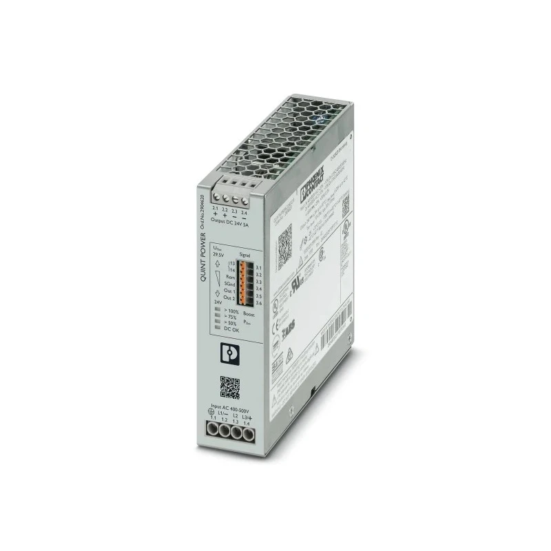 Phoenix Contact QUINT POWER Switched Mode DIN Rail Power Supply 500V AC Input 29.5V DC 5A Output 120W 2904620