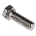RS PRO Stainless Steel Hex Bolt M16 x 50 mm Plain Finish DIN 931 304 Grade 508-1177