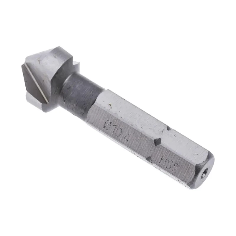 EXACT High Speed Steel Drill Bit 10.4 mm Head Diameter 90° Countersink Angle 3 Flutes 34 mm Length 05643