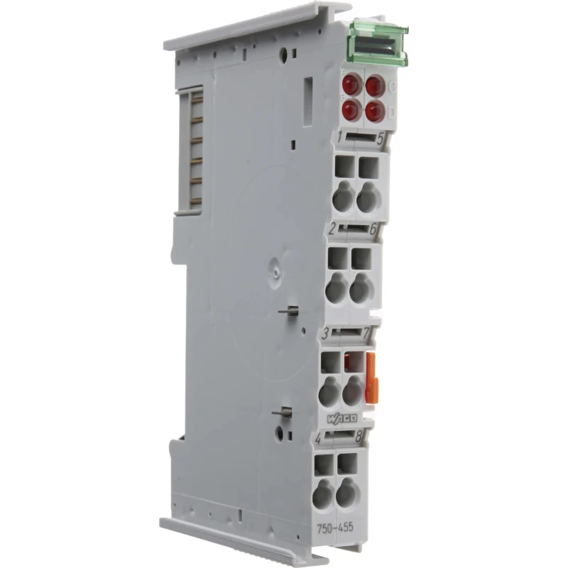 WAGO PLC I/O Module SYSMAC CJ Analogue Input 5V DC 4-Channel DIN Rail Mount 750455