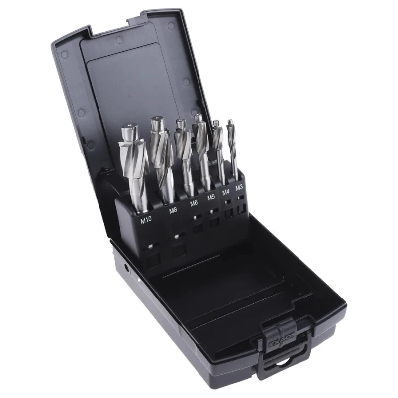 EXACT HSS Counterbores Set M3 to M10 Plain Shank 6 Piece DIN 373 Standard 05863
