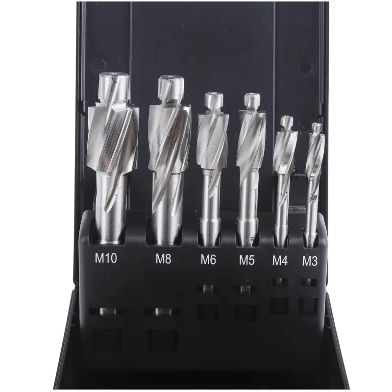EXACT HSS Counterbores Set M3 to M10 Plain Shank 6 Piece DIN 373 Standard 05863