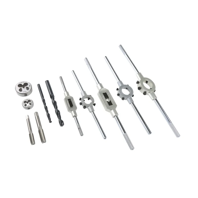EVENTUS 42-Piece HSS Thread Tap & Die Set, Metric M3 to M12, Hand Tap, Includes Twist Drills, Tap Wrenches, Holder 10731