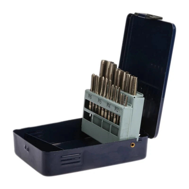 EVENTUS M12 Thread Metric Standard Hand Tap Set, HSS Material, DIN 352, 21 Pieces 10701