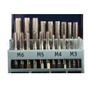 EVENTUS M12 Thread Metric Standard Hand Tap Set, HSS Material, DIN 352, 21 Pieces 10701
