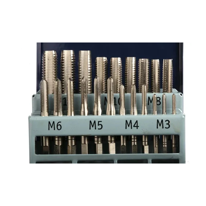 EVENTUS M12 Thread Metric Standard Hand Tap Set, HSS Material, DIN 352, 21 Pieces 10701