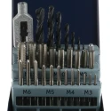 EVENTUS Tap & Drill Set, M12 Thread, High Speed Steel, 29 Pieces, DIN 352 Standard 10703