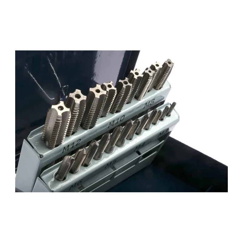 EVENTUS M12 Thread Metric Standard Hand Tap Set, HSS Material, DIN 352, 21 Pieces 10701