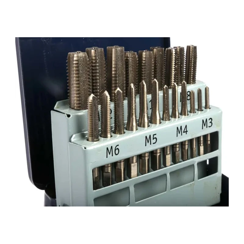 EVENTUS M12 Thread Metric Standard Hand Tap Set, HSS Material, DIN 352, 21 Pieces 10701