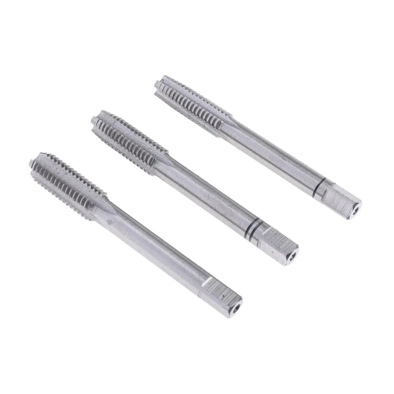 EVENTUS Tap Set, M8 Thread, High-Speed Steel Hand Tap Set, 3 Pieces, DIN 352, DIN 13, China 10020
