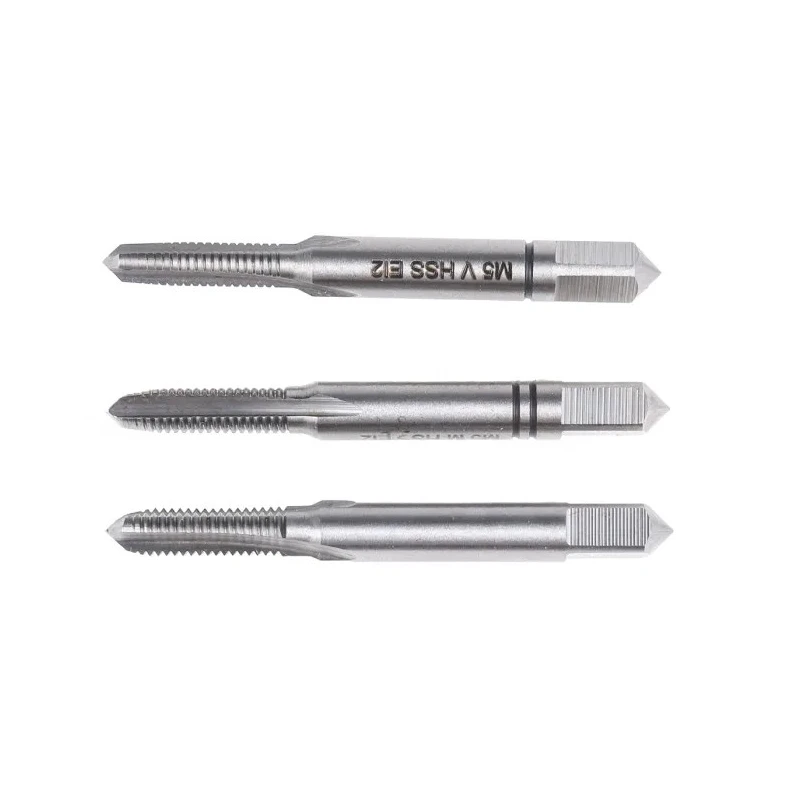 EVENTUS Tap Set M5 Thread Hand Tap HSS Material 3 Pieces 50mm Overall Length 6mm Shank Diameter 10012