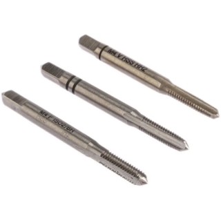 EVENTUS Tap Set M4 Thread, High Speed Steel, 3 Pieces, 45mm Length, DIN 352, China 10008