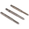 EVENTUS Tap Set M4 Thread, High Speed Steel, 3 Pieces, 45mm Length, DIN 352, China 10008