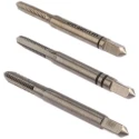EVENTUS Tap Set M4 Thread, High Speed Steel, 3 Pieces, 45mm Length, DIN 352, China 10008