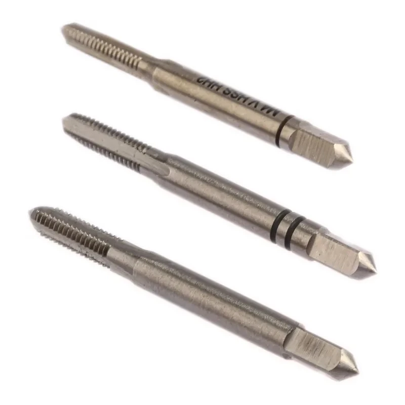 EVENTUS Tap Set M4 Thread, High Speed Steel, 3 Pieces, 45mm Length, DIN 352, China 10008