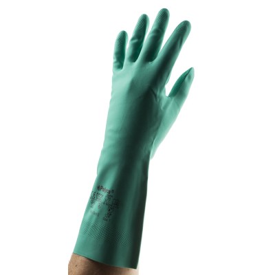 Polyco Healthline Green Nitrile Coated Work Gloves Size 7 12 Pcs 914