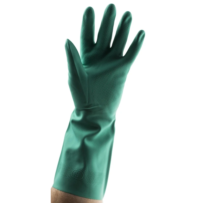 Polyco Healthline Green Nitrile Coated Work Gloves Size 7 12 Pcs 914