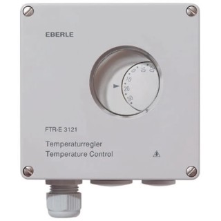 Eberle Electronic Thermostat 230V AC 1 Break Contact, 1 CO, 1 Make Contact 30°C to 50°C FTR 1207