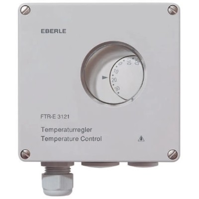 Eberle Electronic Thermostat 230V AC 1 Break Contact, 1 CO, 1 Make Contact 30°C to 50°C FTR 1207