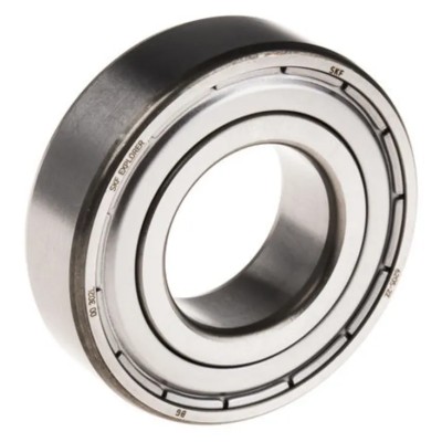 SKF Single Row Deep Groove Ball Bearing 10 mm ID, 26 mm OD, Race Width 8 mm, Shielded, Sheet Metal Cage, Model 6000-2Z/C3GJN