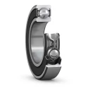 SKF 1 Row Deep Groove Ball Bearing 20 mm ID, 42 mm OD, 12 mm Width, Sheet Metal Cage, Steel Balls 6004-2RSH/C3GJN