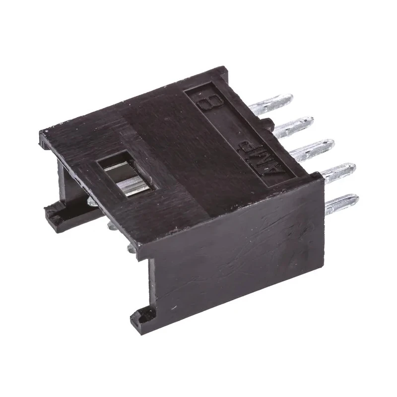 TE Connectivity AMPMODU MOD II Series Straight Through Hole 8 Contact 2.54 mm Pitch 2 Row Shrouded PCB Header 280384-1