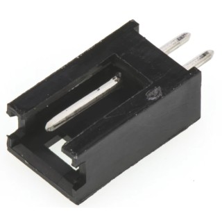 TE Connectivity AMPMODU MOD II Series Straight Through Hole PCB Header, 2 Contact(s), 2.54 mm Pitch, 1 Row, Shrouded 280370-1