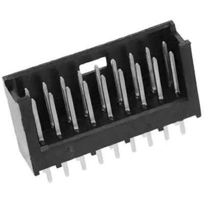 TE Connectivity AMPMODU Mod II Series Straight Through Hole 18 Contact Shrouded PCB Header 2.54 mm Pitch 280509-1