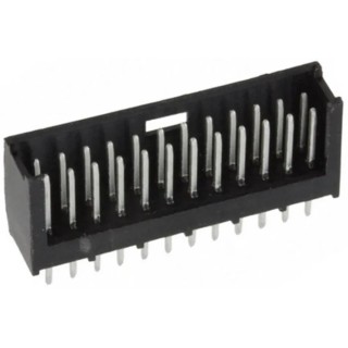 TE Connectivity AMPMODU MOD II Series Straight Through Hole 24 Contact 2.54 mm Pitch 2 Row Shrouded PCB Header 280521-1