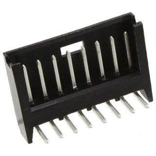 TE Connectivity AMPMODU MOD II Series Right Angle Through Hole PCB Header, 8 Contacts, 2.54 mm Pitch, 1 Row 280380-1