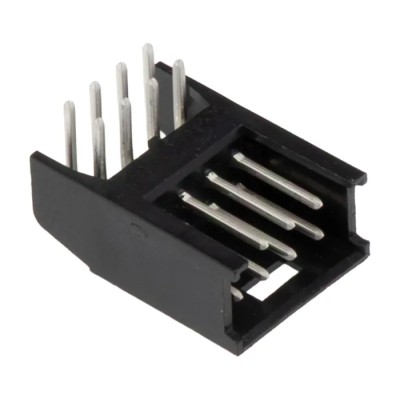 TE Connectivity AMPMODU Mod II Series Right Angle Through Hole PCB Header 8 Contacts 2.54 mm Pitch 2 Row Shrouded 280389-1