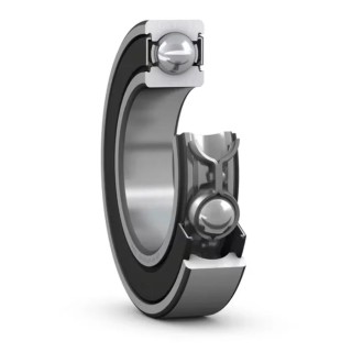 SKF Single Row Deep Groove Ball Bearing 25 mm ID, 52 mm OD, 15 mm Width, Sheet Metal Cage, Steel Balls 6205-2RSH/C3GJN