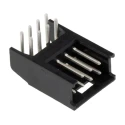 TE Connectivity AMPMODU MOD II Series Right Angle Through Hole Shrouded PCB Header 8 Contacts 2.54 mm Pitch 280389-1
