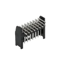 TE Connectivity AMPMODU MOD II Series Right Angle Through Hole PCB Header, 16 Contacts, 2.54 mm Pitch, 2 Rows 280390-1