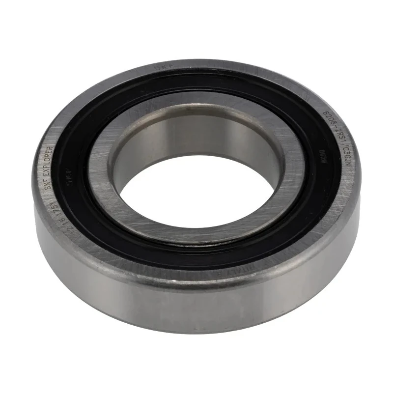 SKF Single Row Deep Groove Ball Bearing 40 mm ID 80 mm OD 18 mm Width Sealed Steel Cage C3 Clearance 6208-2RS1/C3GJN
