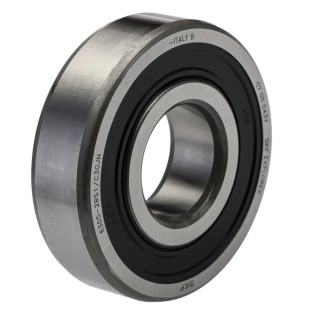 SKF Single Row Deep Groove Ball Bearing 25 mm ID 62 mm OD 17 mm Width C3 Clearance Sheet Metal Cage Steel 6305-2RS1/C3GJN